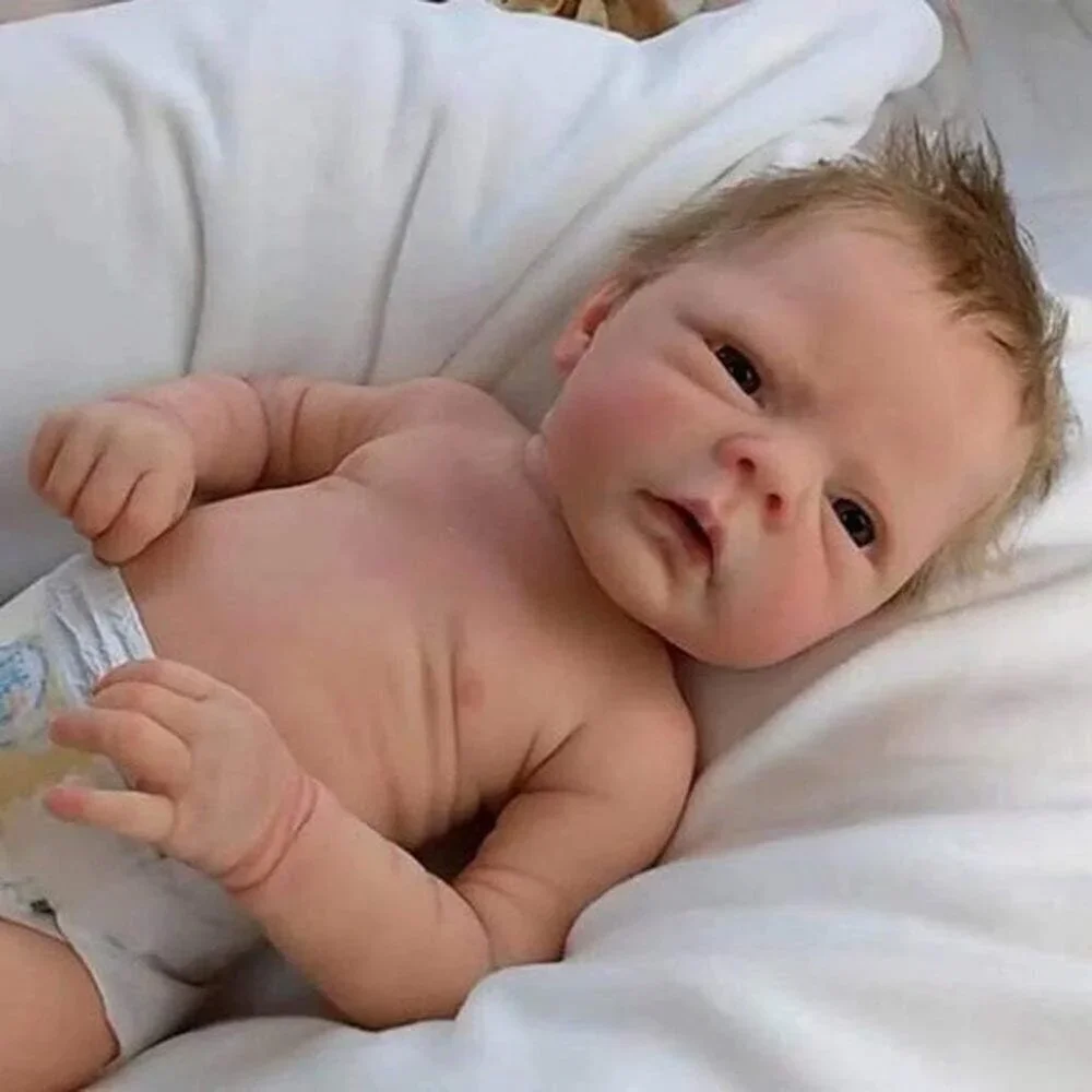 🆕18Inch Full Body Viny Newborn Baby Poseable Limbs Cute Boy Reborn Baby